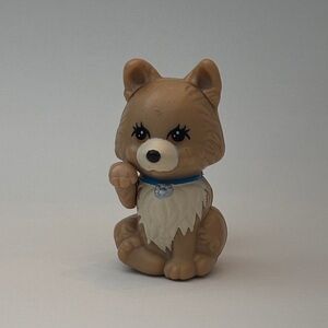 [#2] Vintage Littlest Pet Shop - 1992 - Brown Dog Figure with Blue Collar